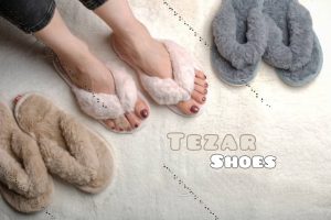 دمپایی روفرشی ارزان زمستانی کفش تزار